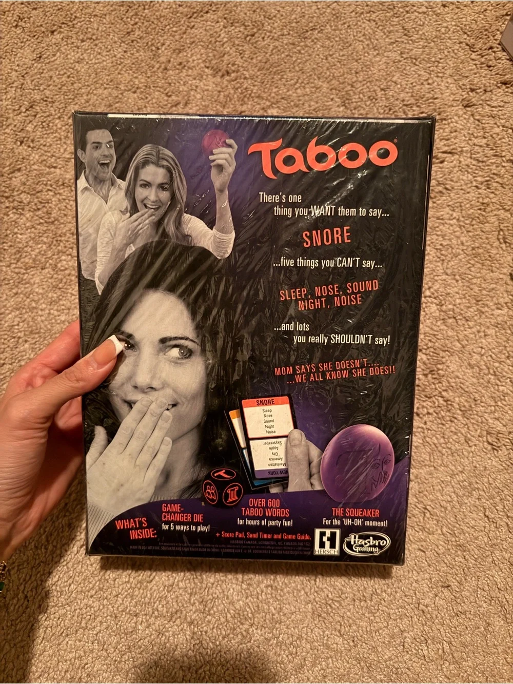 Hasbro Taboo Party Game - Black and Purple Packaging